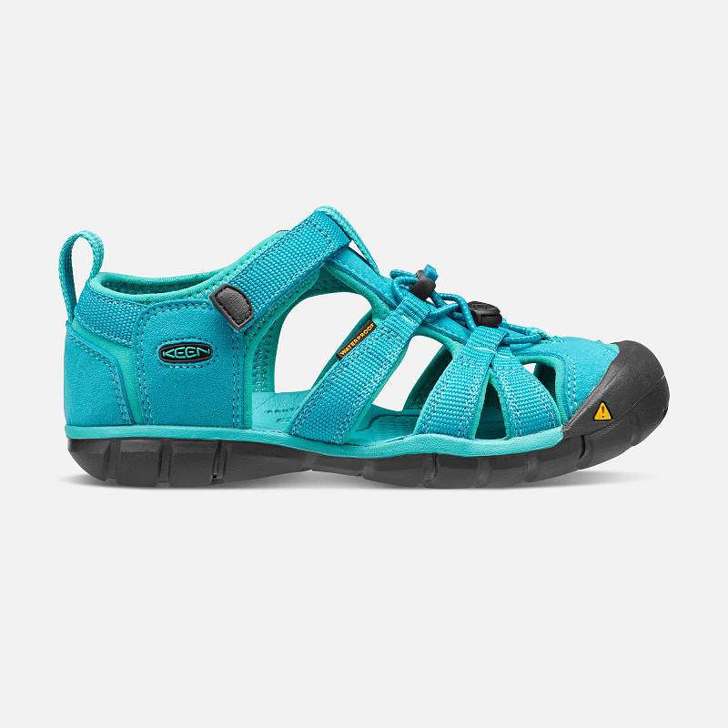 Keen Seacamp II CNX Wassersandalen Kinder DE-89402 Baltic/Caribbean Sea - Keen Kinderschuhe Blau